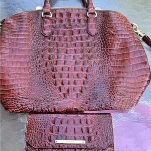 Brahmin Duxbury Satchal with matching wallet bundle